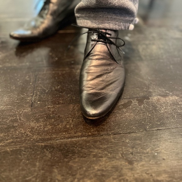 Exclusive Silver Toned Ted Baker Dress Shoes, unique and seriously gorgeous. S10 - Picture 4 of 6